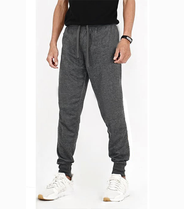 French Terry Fabric Jogger Pant With 2 Side Pocket in With Drawstring