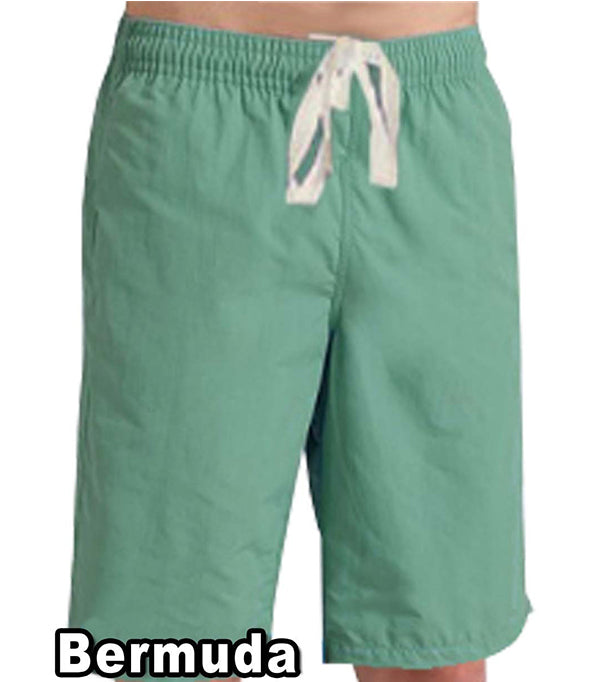 Poplin fabric bermuda no pocket elasticated twill drawstring (white) inseam is 11 inches