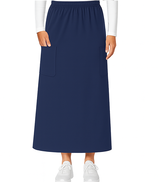 Microfiber Women's A-Line Skirt with 2 Cargo Pockets full Elastic Waistband with Drawstring
