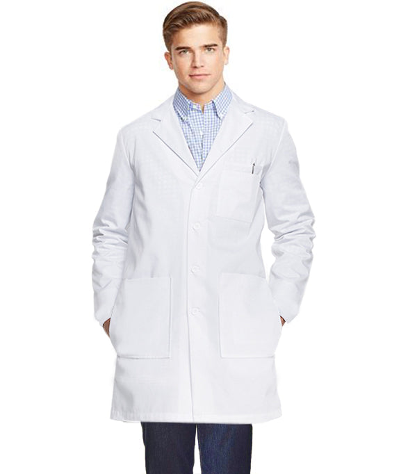 Microfiber Unisex Full Sleeves Lab Coat with Plastic Buttons - 3 Front Pockets with Access to Pockets from Side