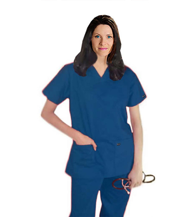 Microfiber Scrub set 5 pocket ladies solid half sleeve (2 pocket top, 3 pocket pant)