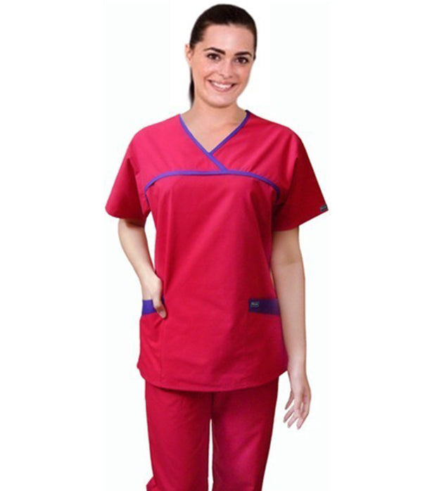 Microfiber A_ set horizontal crossover 4 pocket set half sleeve