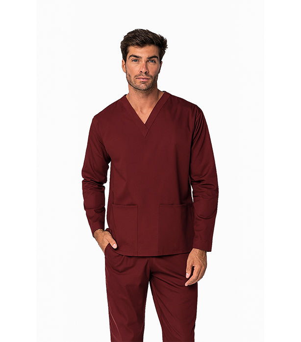 Poplin Unisex Scrub Set - 4 Pockets, Full Sleeves (2-Pocket Top & 2-Pocket Pant)