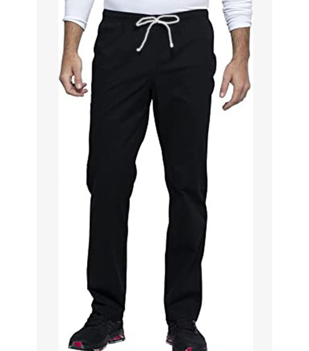 Stretch Unisex No-Pocket Scrub Pant Only Drawstring (Twill White), No Elastic