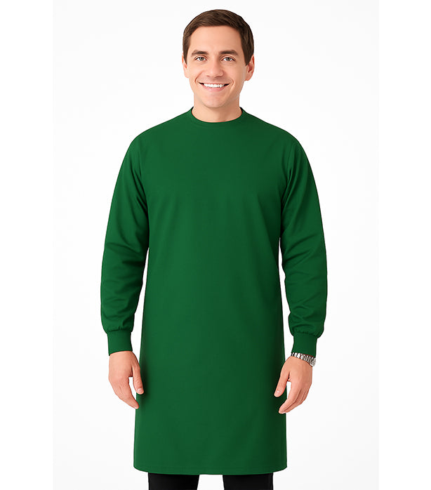 New Doctor gown in full sleeve with rib Back-open tie-able in Cut N Sew Style